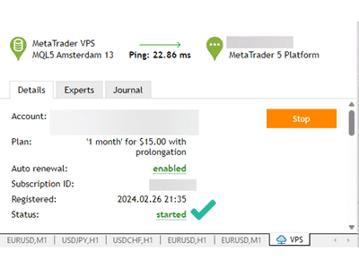 Индикатор ошибки VPS MQL