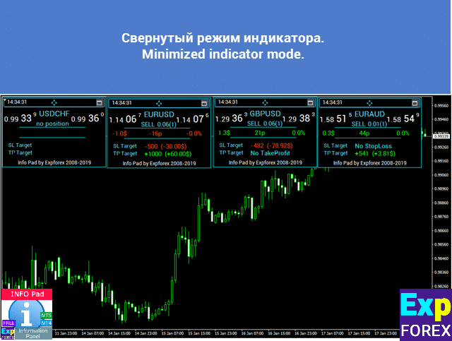 Fitur manajemen trading InfoPad