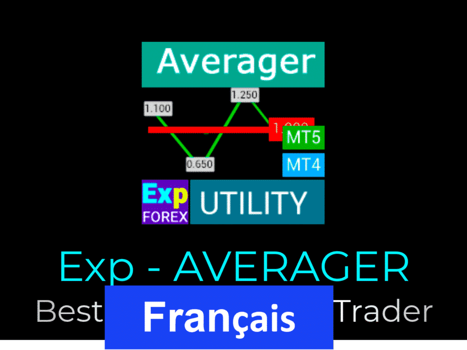 Vidéo sur Exp - Averager L'Expert Advisor Averager est un outil utile qui simplifie le processus de calcul de la moyenne des positions de trading, qu'elles soient en ligne avec ou contre la tendance. Cet outil est spécialement conçu pour aider les traders à développer leurs stratégies de trading et à prendre des décisions de trading éclairées. De plus, il est équipé d'une fonction Smart Trailing Stop.