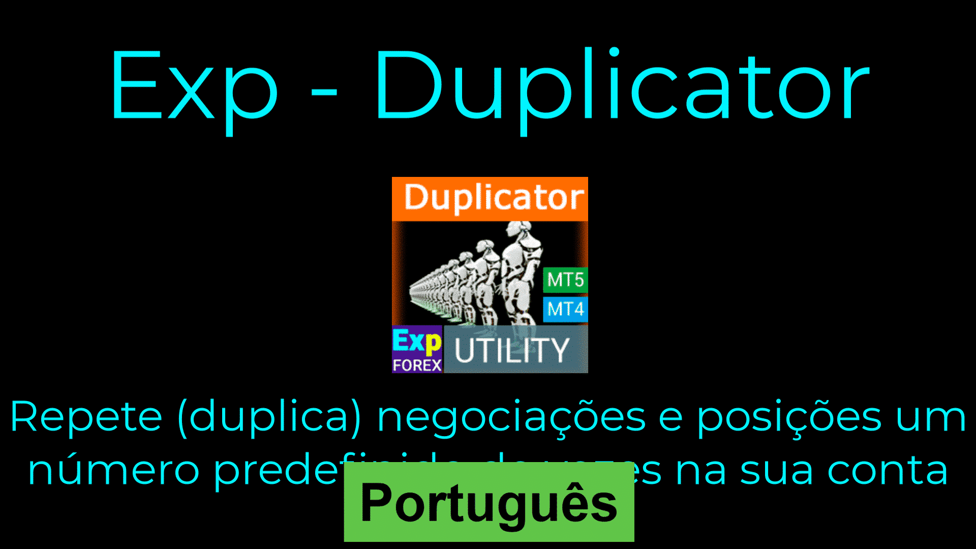 Duplicação e múltiplos sinais e negócios/posições/ordens nos terminais MetaTrader. Aumente ou diminua lotes. Gerencie posições adicionais com suas regras: Stoploss, Takeprofit e TrailingStop.