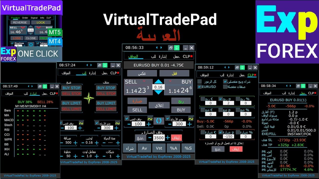 Virtual trade pad Arabic