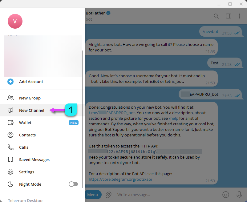 Tạo kênh công khai Telegram
